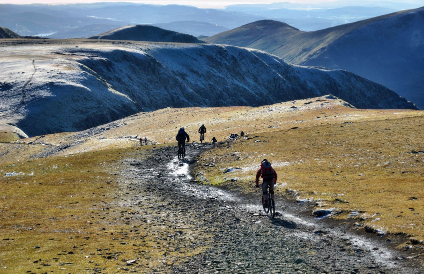 Mountain bikes near Helvellyn